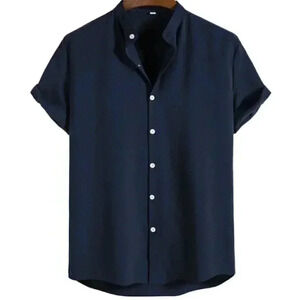 Preppy Button Up Shirt BLUE
